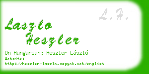 laszlo heszler business card